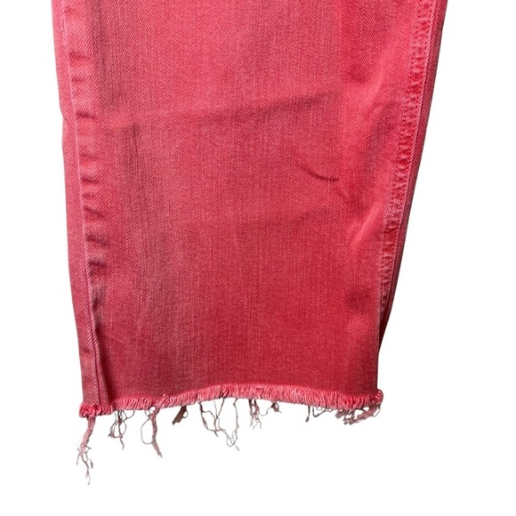 PAIGE Jeans Crop High Rise Wide Leg Raw Hem Denim Culotte Pants NELLIE Size 25 - Picture 4 of 7